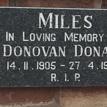 MILES Donovan Donald 1905-1987