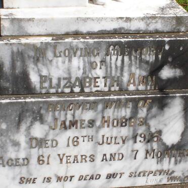 HOBBS Elizabeth Anne -1915