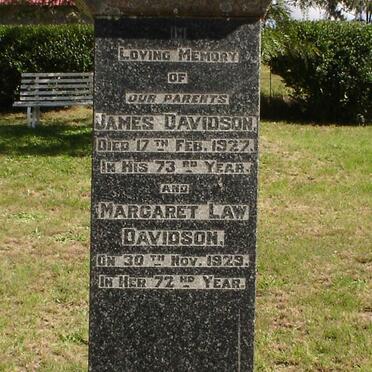 DAVIDSON James -1927 &amp; Margaret Law -1929