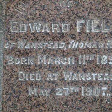 FIELD Edward 1854-1907 &amp; Frances Ann GRAVETT 1860-1937