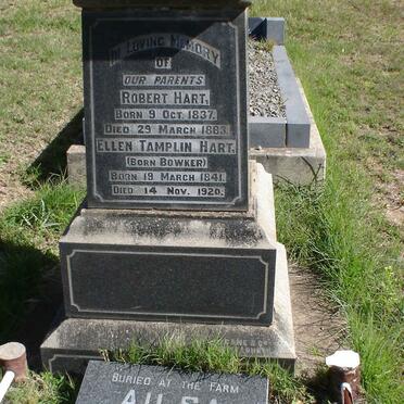 HART Robert 1837-1883 &amp; Ellen Tamplin BOWKER 1841-1920