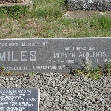 MILES Mervyn Adolphus 1885-1974