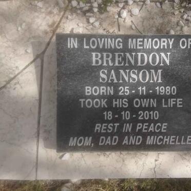 SANSOM Brendon 1980-2010