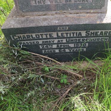 SHEARD Henry Newton -1925 &amp; Charlotte Letitia -1930