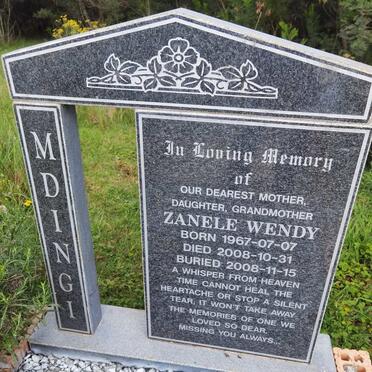 MDINGI Zanele Wendy 1967-2008