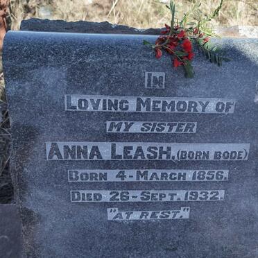 LEASH Anna nee BODE 1856-1932