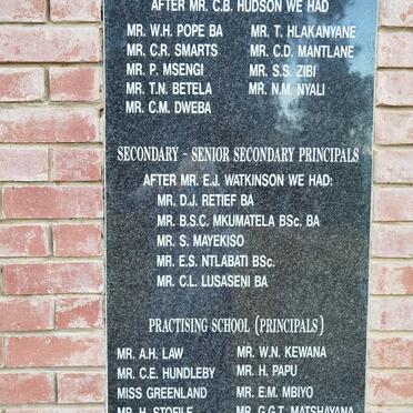 5. Rectors and Principals