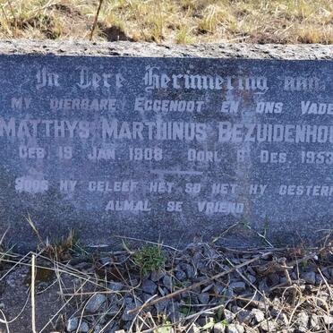 BEZUIDENHOUT Matthys Marthinus 1908-1953