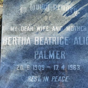 PALMER Bertha Beatrice Alice 1909-1963