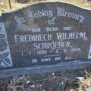 SCHROEDER Fredriech Wilhelm 1890-1958