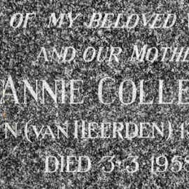 COLLETT Annie nee VAN HEERDEN 1878-1958