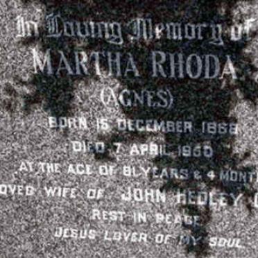 COLLETT John Hedley 1866-1966 &amp; Martha Rhoda 1868-1950