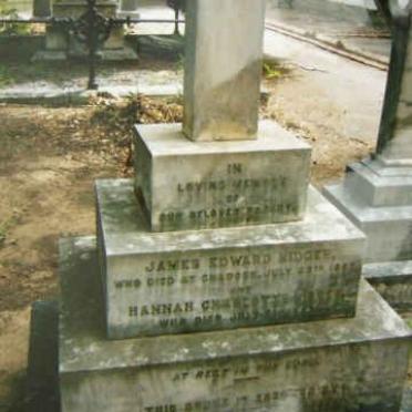 KIDGER James Edward -1897 &amp; Hannah Charlotte -1883