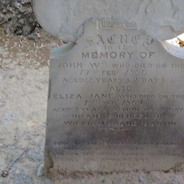 MARTIN John Wm. -1866 :: MARTIN Eliza Jane -1869