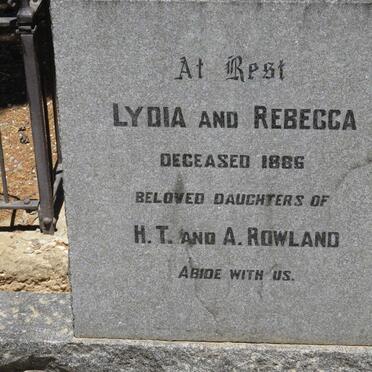 ROWLAND Lydia -1886 :: ROWLAND Rebecca -1886