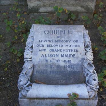 QUIBELL Alison Maude 1913-1997