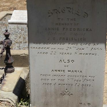 FREISLICH Annie Fredricka -1868 :: FREISLICH Annie Maria -1868