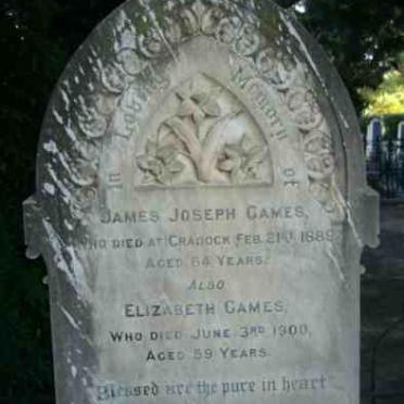GAMES James Joseph -1889 &amp; Elizabeth -1900