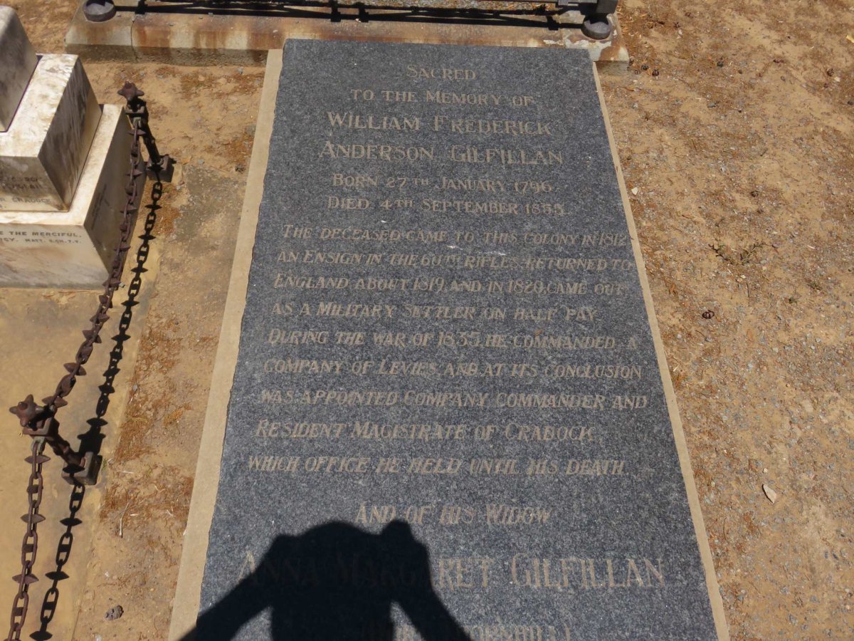 GILFILLAN William Frederick Anderson 1796-185? &amp; Anna Margaret THORNHILL -1879