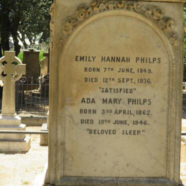 PHILPS Emily Hannah 1849-1936 :: PHILPS Ada Mary 1862-1946