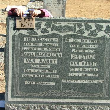 AARDT Christiaan, van 1865-1952 &amp; Maria Magdalena BOTHA 1869-1945