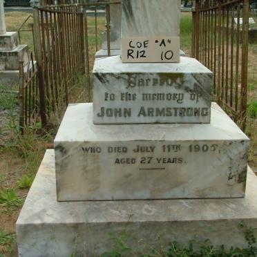 ARMSTRONG John -1905