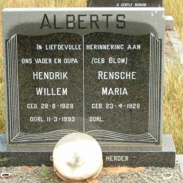 ALBERTS Hendrik Willem 1928-1993 &amp; Rensche Maria BLOM 1928-