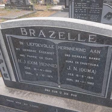 BRAZELLE H.J. 1909-1971 &amp; J.N. 1910-1982