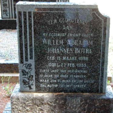 BOTHA Willem Abraham Johannes 1896-1955