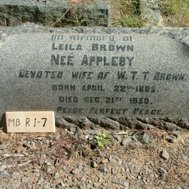 BROWN Liela nee APPLEBY 1865-1950