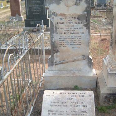 BOTHA J.L. 18??-1925 :: BOTHA Edwin Peter 1892-1909