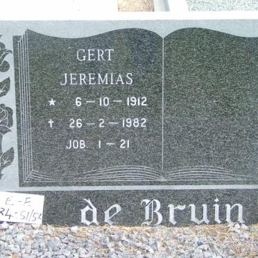 BRUIN Gert Jeremias, de 1912-1982