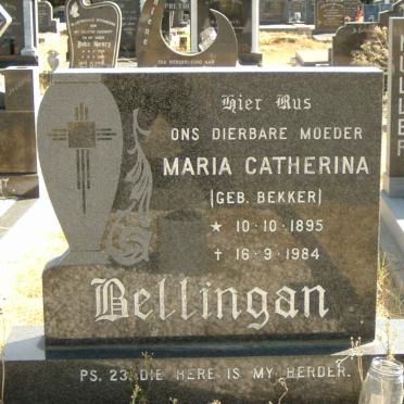 BELLINGAN Maria Catherina nee BEKKER 1895-1984