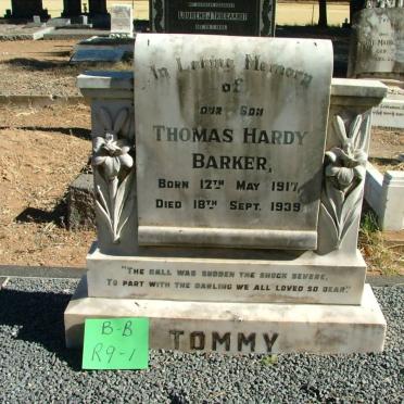 BARKER Thomas Hardy 1917-1939