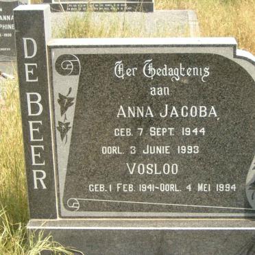 BEER Anna Jacoba, de 1944-1993 :: DE BEER Vosloo 1941-1994