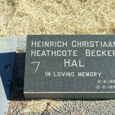BECKER Heinrich Christiaan Heathcote 1909-1977