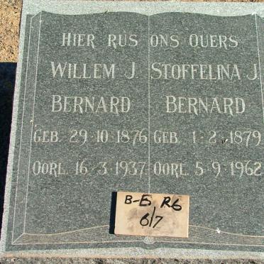 BERNARD Willem J. 1876-1937 &amp; Stoffelina J. 1879-1962