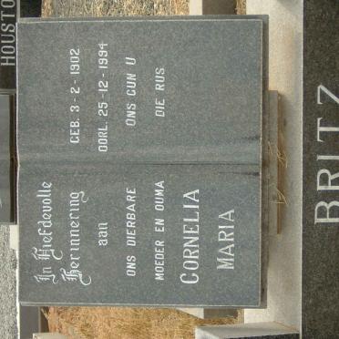 BRITZ Cornelia Maria 1902-1994