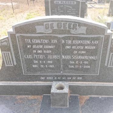 BEER Carl Petrus Jacobus, de 1906-1965 &amp; Maria Susanna 1913-2006