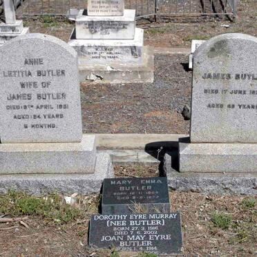 BUTLER Joan May Eyre 1914-2006 :: MURRAY Dorothy Eyre nee BUTLER 1916-2002 :: BUTLER Mary Emma 1954-1977