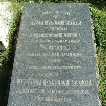 BEATTIE  Evelyn Violet born CLARKE 1952 :: BEATTIE Josselyn Doyley -1966