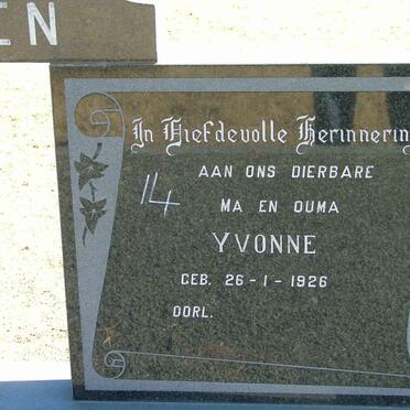 BOOYZEN Yvonne 1926-