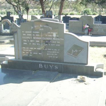 BUYS Johannes Hendrik 1909-1971 &amp; Yda Maria Magdalena 1910-2003