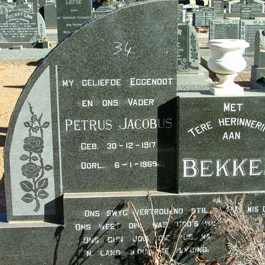 BEKKER Petrus Jacobus 1917-1969
