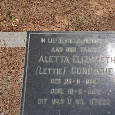 CONRADIE Aletta Elizabeth 1908-1992