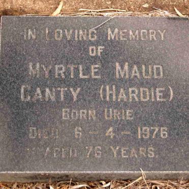 CANTY Myrtle Maud formerly HARDIE nee URIE -1976