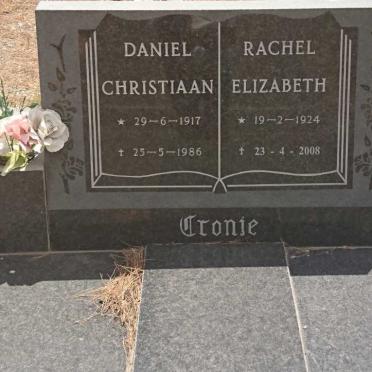 CRONJE Daniel Christiaan 1917-1986 &amp; Rachel Elizabeth 1924-2008