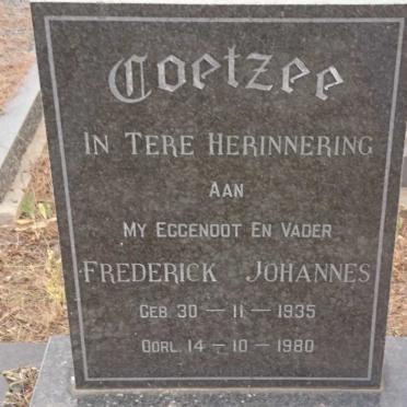 COETZEE Frederick Johannes 1935-1980