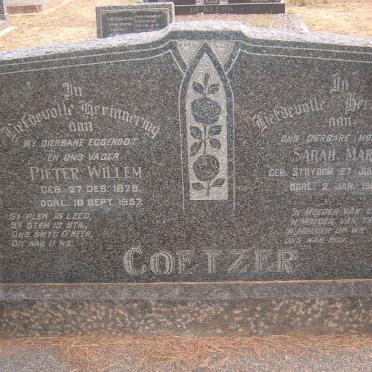 COETZER Pieter Willem 1879-1957 &amp; Sarah Maria STRYDOM 1881-1966