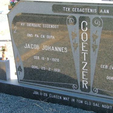 COETZER Jacob Johannes 1928-1991 &amp; Cornelia VAN ZYL 1933-